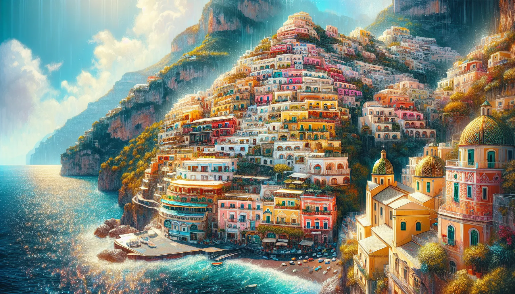 A Costa Amalfitana é um destino de sonho para muitos viajantes. Com suas belas paisagens, vilas pitorescas e mar cristalino, passar uma semana nessa região da Itália é garantia de momentos inesquecíveis. 

Dia 1: Chegada a Positano
Após desembarcar em Nápoles, siga de carro ou ônibus até Positano, uma